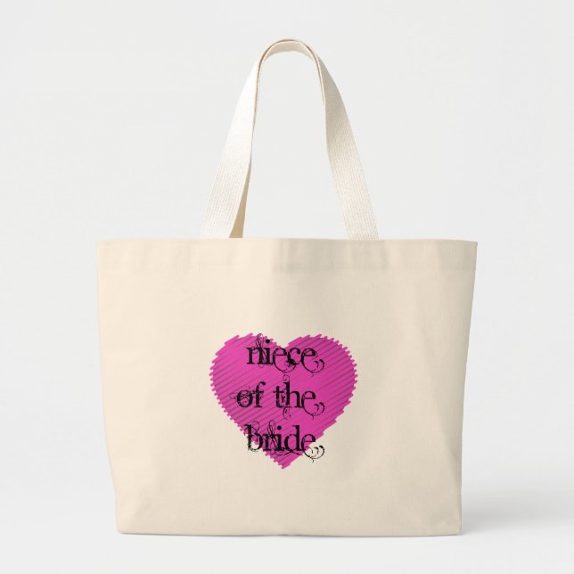 Niece of the Bride Large Tote Bag (Front)