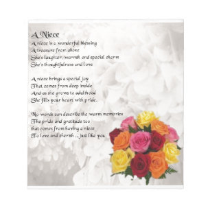 Niece Poem - Flowers Notepad