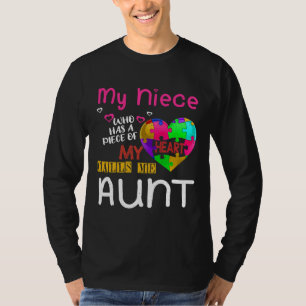 Niece Puzzle Aunt Special Autism Awareness T-Shirt