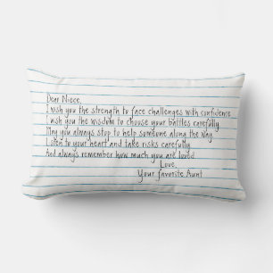 Niece Quote On Notebook Paper   Lumbar Cushion