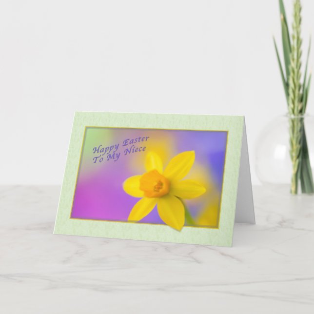 Niece's Easter card with Daffodil (Front)