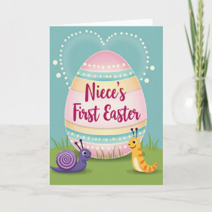 Nieces First Easter Celebration Card