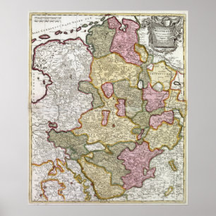 Niederrhein-Westfalen Map Poster