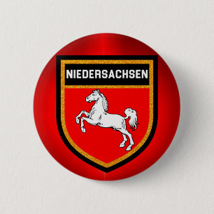 Niedersachsen Flag 6 Cm Round Badge