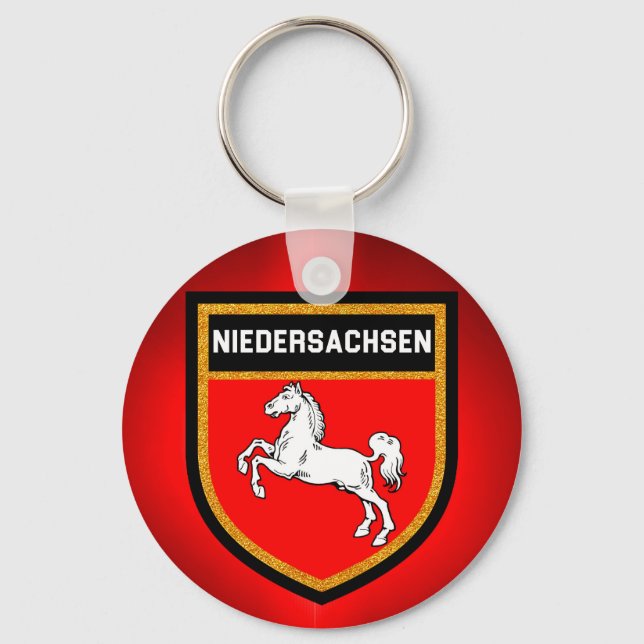 Niedersachsen Flag Key Ring (Front)