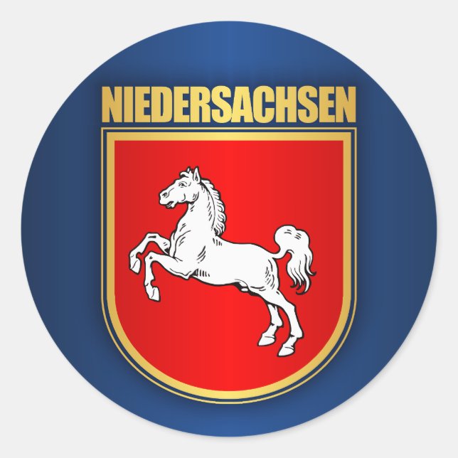 Niedersachsen (Lower Saxony) COA Classic Round Sticker (Front)