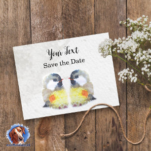 Niedliche Kohlmeisen - Aquarell-Design   Postcard