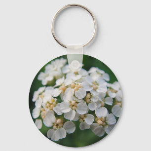 Niedliche weisse Blüten Key Ring
