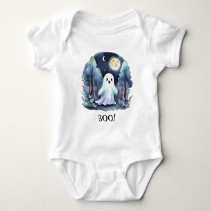 Niedliches Gespenst Geist im Wald Baby Bodysuit