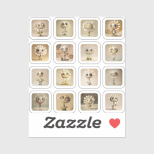 Niedliches Osterhasen-Mädchen – 16 Sticker