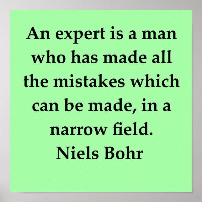 niels bohr quote poster (Front)