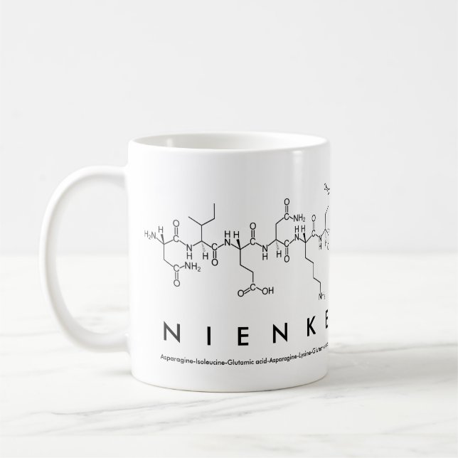 Nienke peptide name mug (Left)
