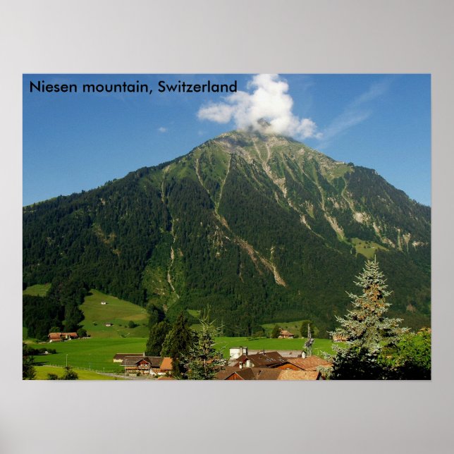 Niesen mountain, Switzerland Poster (Front)