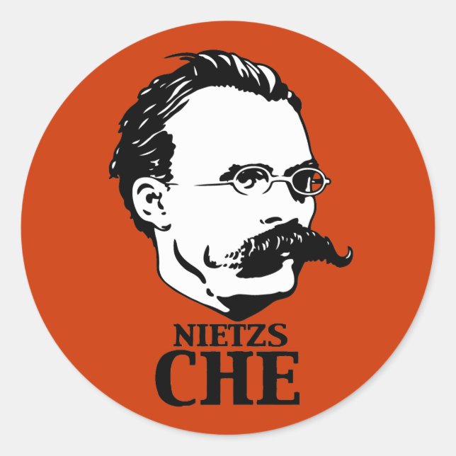 Nietzs-Che Classic Round Sticker (Front)