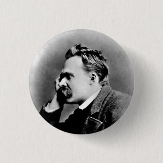 nietzsche 3 cm round badge