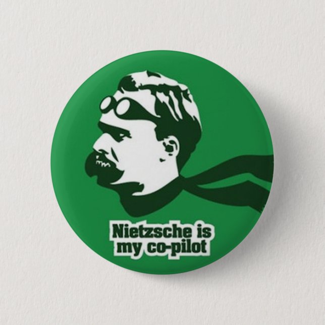 Nietzsche 6 Cm Round Badge (Front)