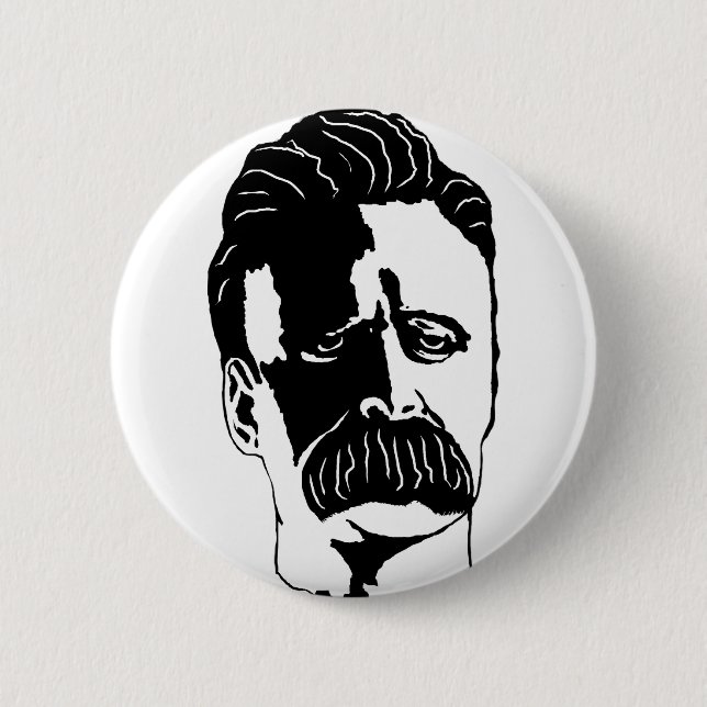 Nietzsche 6 Cm Round Badge (Front)
