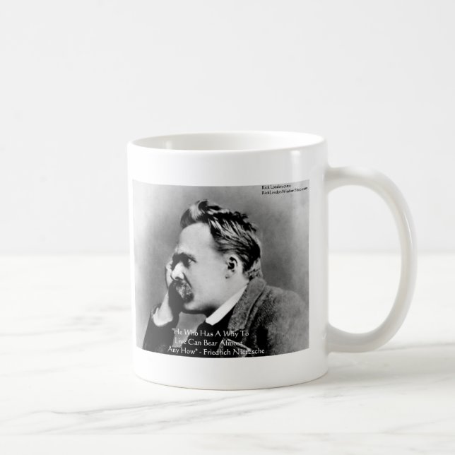 Nietzsche "A Why" Wisdom Quote Gifts & Cards Coffee Mug (Right)