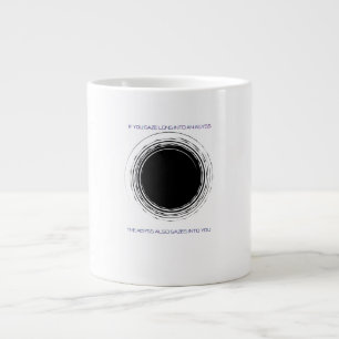 Nietzsche Abyss Quote Minimalist Philosophy Large Coffee Mug