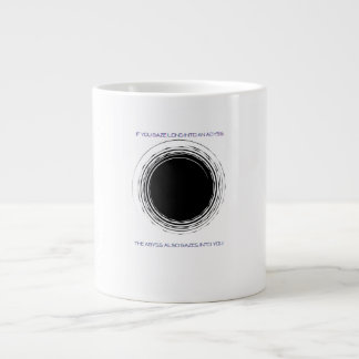 Nietzsche Abyss Quote Minimalist Philosophy Large Coffee Mug