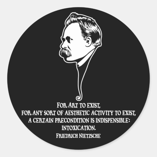 Nietzsche-art-1-DKT Classic Round Sticker (Front)