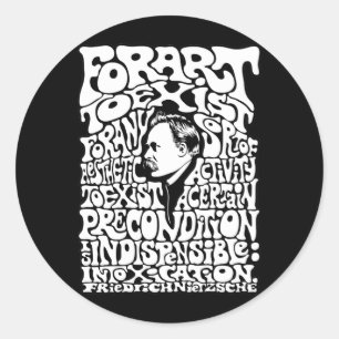 Nietzsche - Art Classic Round Sticker
