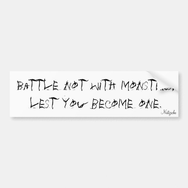 Nietzsche Bumper Sticker (Front)