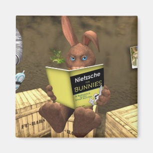 Nietzsche For Bunnies Tiny Nation Magnet