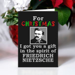 Nietzsche Humour Christmas Holiday Card<br><div class="desc">A funny Christmas card for someone who likes philosophy / Friedrich Nietzsche.</div>
