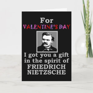 Nietzsche Humour Valentine's Day Holiday Card