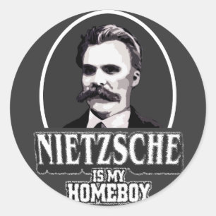 Nietzsche Is My Homeboy Classic Round Sticker