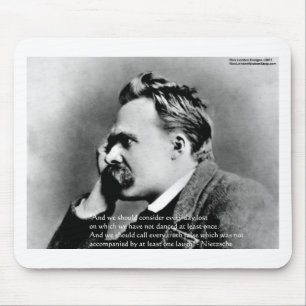 Nietzsche "Laugh" Wisdom Quote Gifts Tees & Cards Mouse Pad