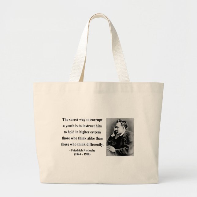 Nietzsche Quote 2b Large Tote Bag (Front)