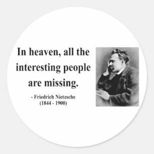 Nietzsche Quote 4b Classic Round Sticker