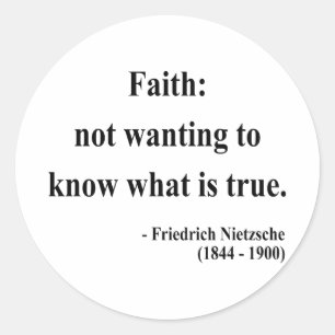 Nietzsche Quote 5a Classic Round Sticker