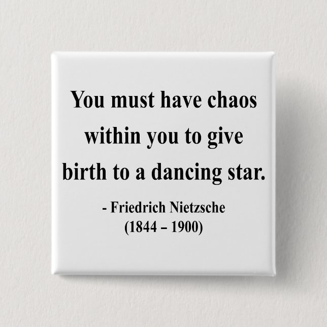 Nietzsche Quote 6a 15 Cm Square Badge (Front)
