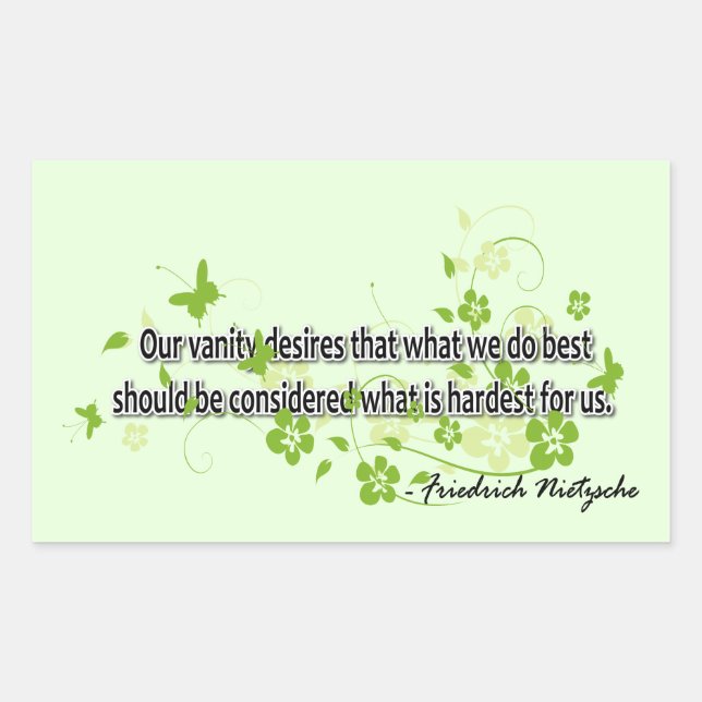 Nietzsche Rectangular Sticker (Front)