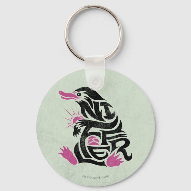 NIFFLER™ Typography Graphic Key Ring (Front)
