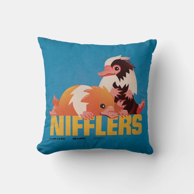 Nifflers Vintage Graphic Cushion (Front)