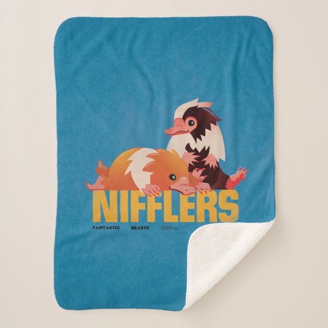 Nifflers Vintage Graphic Sherpa Blanket (Front)