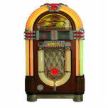 Nifty 50s Jukebox Keychain Photo Sculpture Key Ring<br><div class="desc">Acrylic photo sculpture keychain with an image of a 50s-style jukebox. See matching acrylic photo sculpture magnet,  ornament and sculpture. See the entire Nifty 50s Keychain collection in the SPECIAL TOUCHES | Party Favours section.</div>