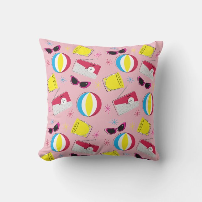 Nifty fifties - beach party pillow (Front)