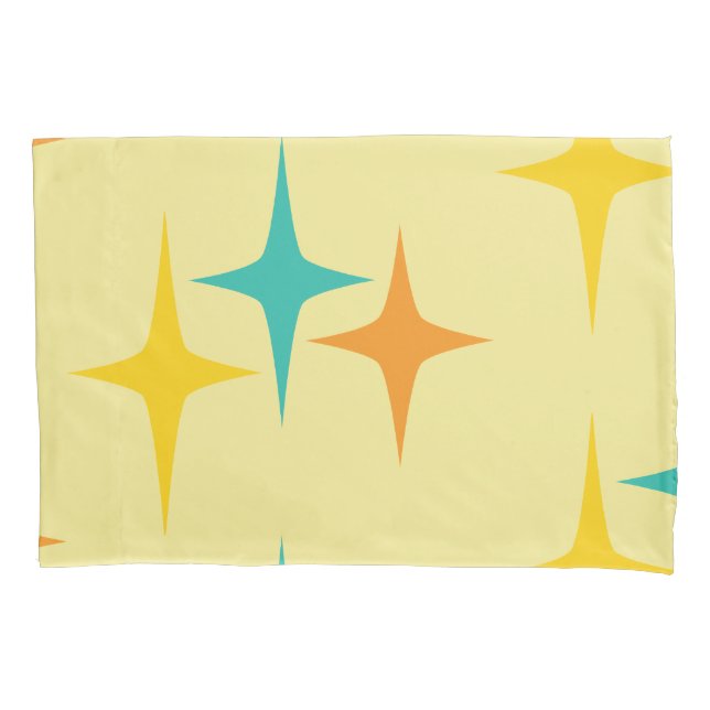 Nifty fifties - large triple starburst pillow case (Front-Left)