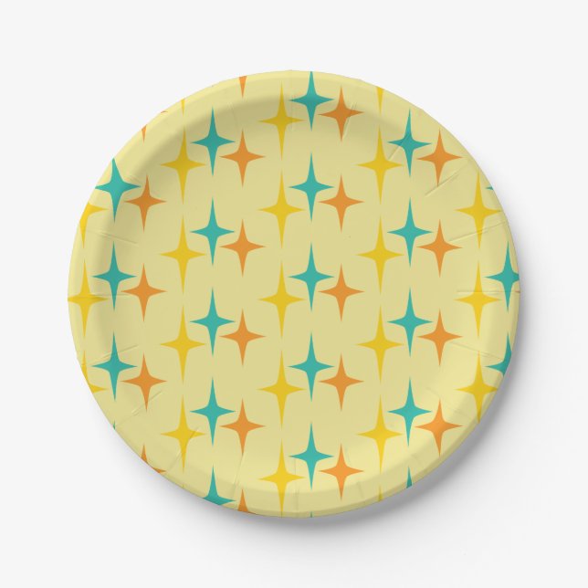 Nifty fifties - triple starburst paper plate (Front)