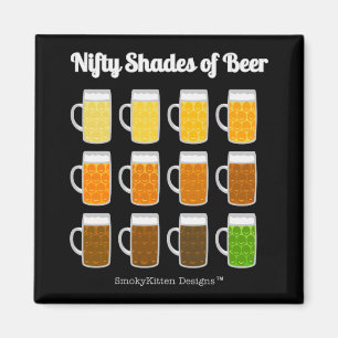 Nifty Shades of Beer (Hues/Colours of Beers) Magnet