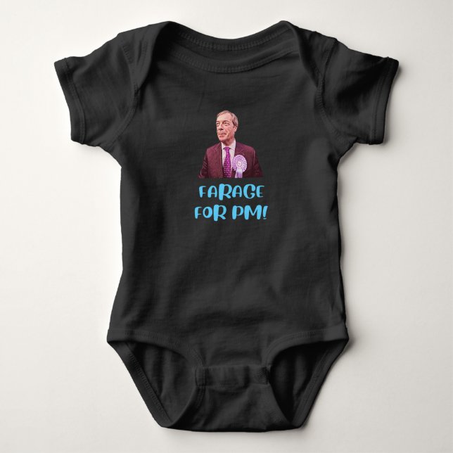Nigel Farage For PM - Brexit Baby Bodysuit (Front)