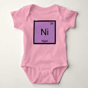 Nigel Name Chemistry Element Periodic Table Baby Bodysuit