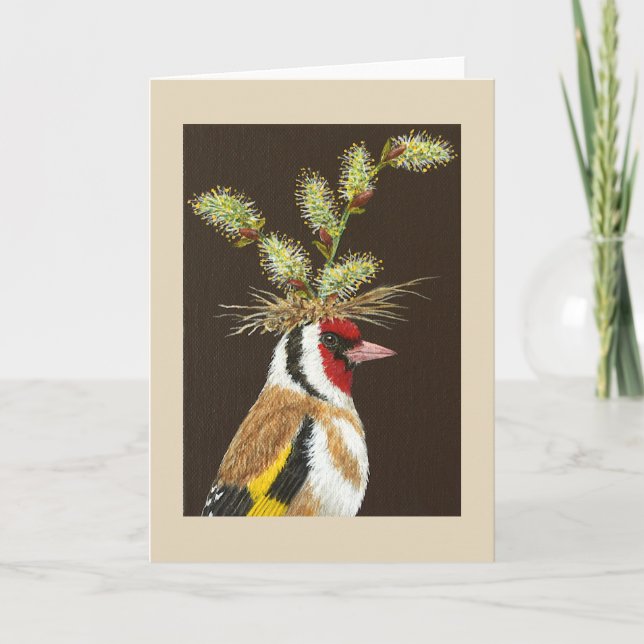 Nigel the finch greeting card (Front)