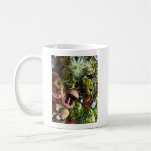 Nigella, Chrysanthemum, and Berries Floral Design Coffee Mug
