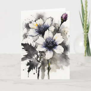 Nigella - Watercolor flowers Card